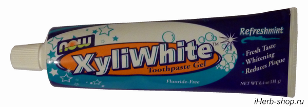 Тюбик зубной пасты XyliWhite Toothpaste из iHerb - спереди